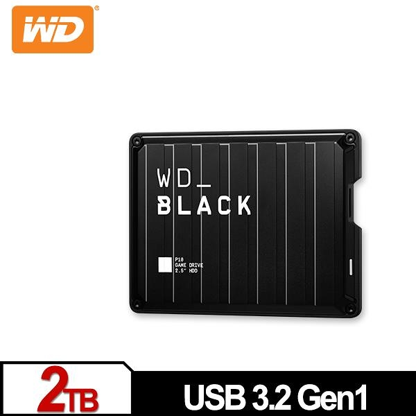 WD 黑標 P10 Game Drive 2TB 2.5吋電競行動硬碟 WDBA2W0020BBK-WES1
