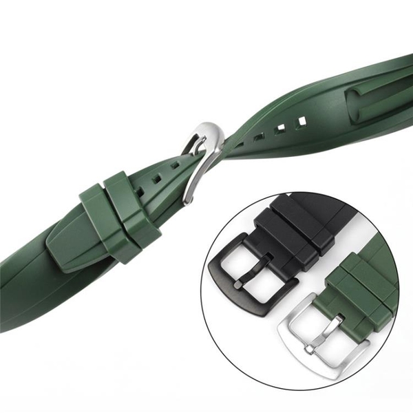 錶帶系列 適用馬克華菲casio卡西歐Ciga璽佳阿瑪尼手錶錶帶氟橡膠20mm22