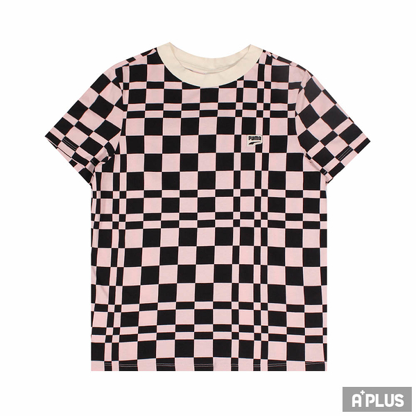 PUMA 女 流行系列DOWNTOWN格紋短袖T恤 歐規-53167736