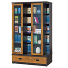 【采桔家居】波賽頓 時尚4尺雙色活動式機能書櫃/收納櫃