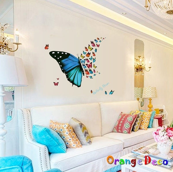 壁貼【橘果設計】蝴蝶 DIY組合壁貼 牆貼 壁紙 壁貼 室內設計 裝潢 壁貼