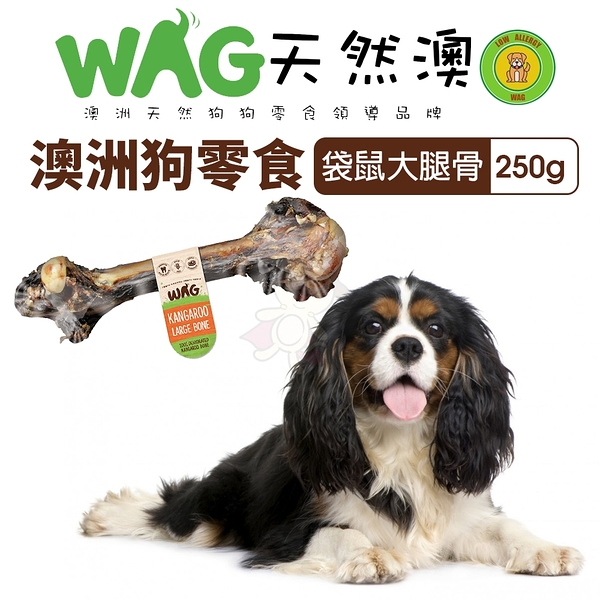 澳洲 WAG 天然澳 袋鼠大腿骨 |250g 潔牙骨 大腿骨 耐咬 耐吃 狗骨頭 狗零食