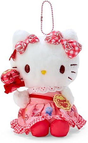 【震撼精品百貨】Hello Kitty 凱蒂貓~日本SANRIO三麗鷗 KITTY絨毛玩偶吊飾-ChupaChups加倍佳2.0*04334