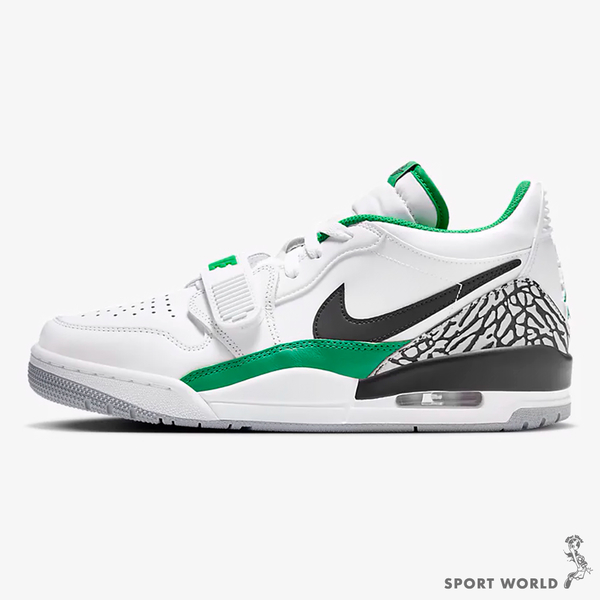 Nike 男鞋 休閒鞋 爆裂紋 Air Jordan Legacy 312 Low 白綠黑【運動世界】FN3406-101