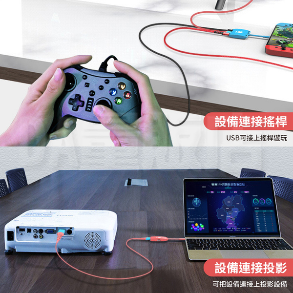 螢幕投影轉接器 Type-C to HDMI SWITCH 4K螢幕投影 USB 3.0 PD快充 product thumbnail 7