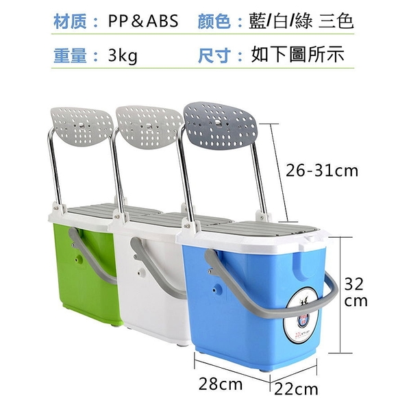 新款迷你釣魚箱 超輕便釣箱 釣魚座椅 漁箱 釣竿支架(加2.1米支架(無附背包))