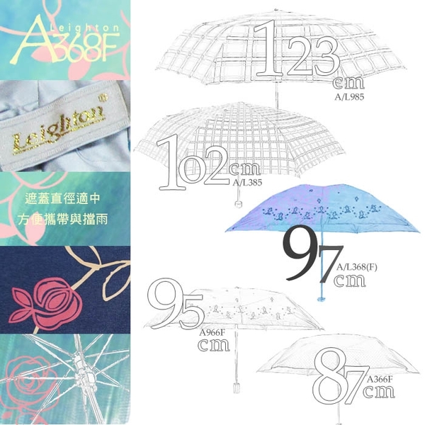 雨傘 陽傘 萊登傘 抗UV 蝴蝶骨 雨水不易沾手 防風抗斷 銀膠 Leotern 玫瑰 (粉紅) product thumbnail 9