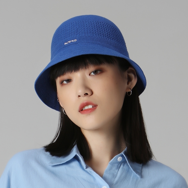 【ISW】雙色休閒定型盆帽-藍色 設計師品牌