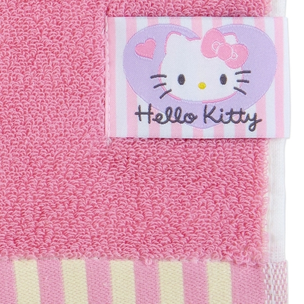小禮堂 Hello Kitty 棉質吸水浴巾 40x120cm (粉黃素面款) 4550337-871430 product thumbnail 3