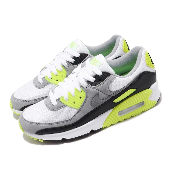 Nike 休閒鞋 Wmns Air Max 90 OG Volt 灰 綠 螢光綠 女鞋 經典配色 運動鞋 【ACS】 CD0490-101