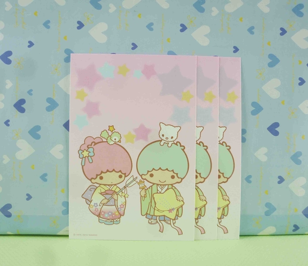 【震撼精品百貨】Little Twin Stars KiKi&LaLa 雙子星小天使~卡片組(3入)-過年造型-粉色