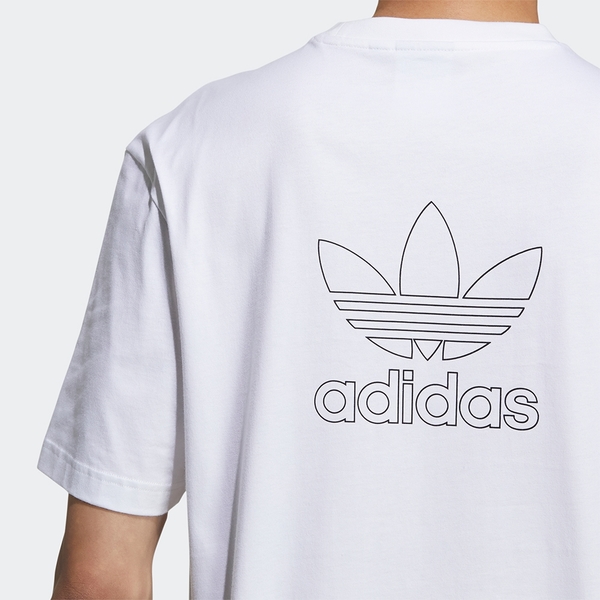 【現貨】ADIDAS ORIGINALS ADICOLOR 男裝 短袖 休閒 羅紋圓領 棉質 三葉草 白【運動世界】GE0825 product thumbnail 9