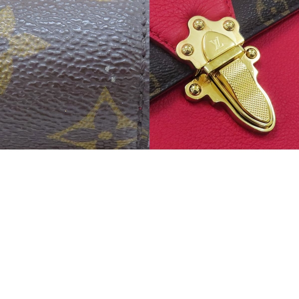 【二手名牌BRAND OFF】LOUIS VUITTON LV 路易威登 棕色 原花 紅色 牛皮 Victoire 肩背包 M41731 product thumbnail 10