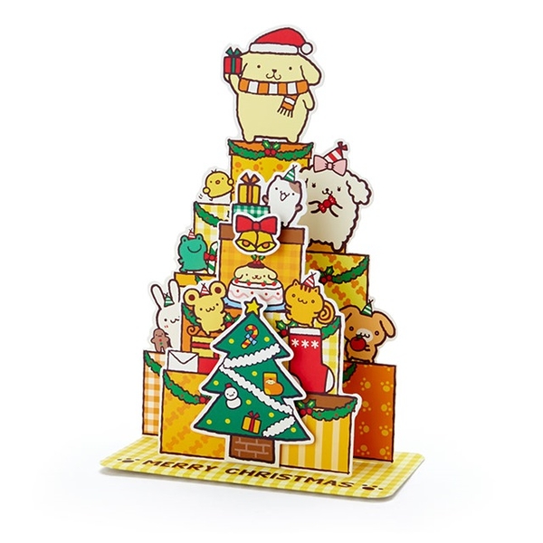 小禮堂 布丁狗 造型立體聖誕卡片 4550337-089255