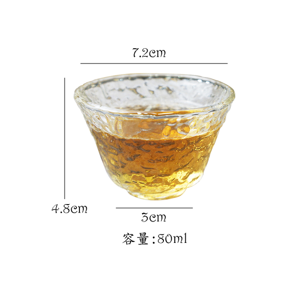 日式 錘紋玻璃茗品杯 日式茗品杯 透明玻璃茶杯 玻璃茶杯 茶具 product thumbnail 2