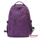 【i Brand】簡約素色超輕盈尼龍口袋後背包 -典雅紫 TGT-983
