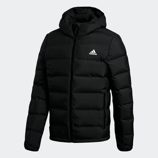 ADIDAS HELIONIC HOODED DOWN 男裝 外套 連帽 羽絨 輕量 保暖 黑【運動世界】BQ2001