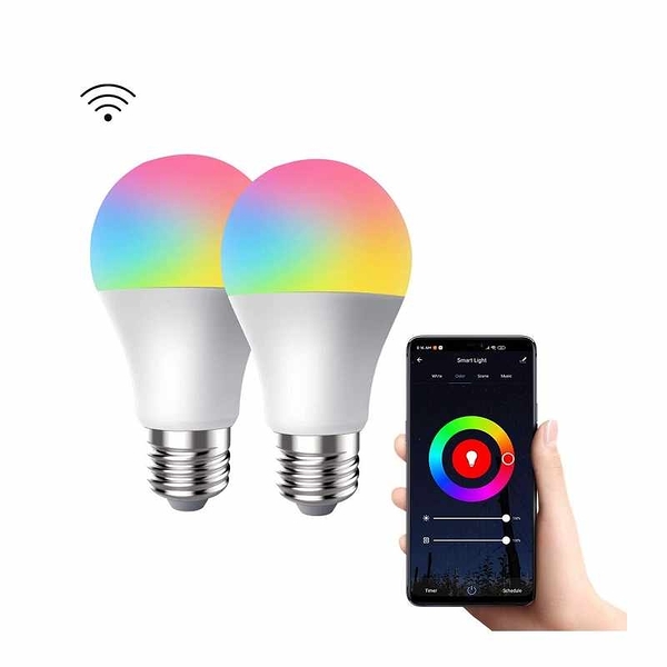 CRESTIN LED 智能WiFi燈泡 2入 RGBW變色 兼容Alexa/Google Home/Assistant [2美國直購]