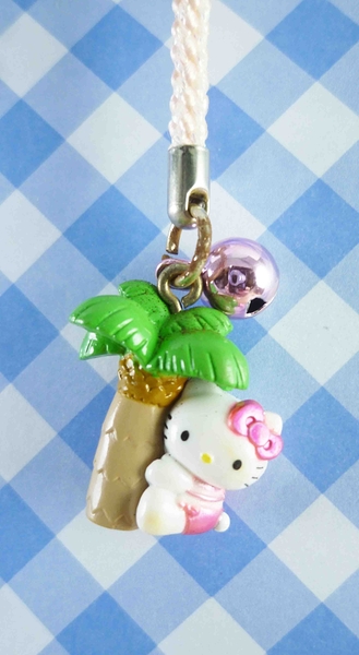 【震撼精品百貨】Hello Kitty 凱蒂貓~限定版手機吊飾-椰子樹