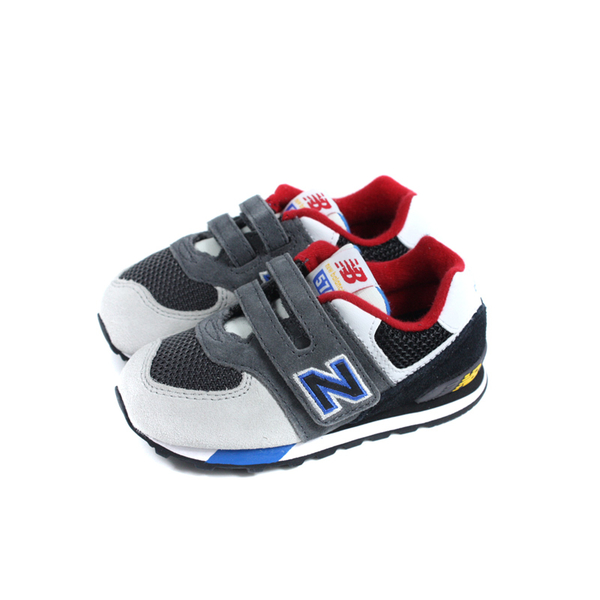 New Balance 運動鞋 魔鬼氈 黑灰色 童鞋 IV574LB1-W no034