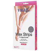 VIGILL 婦潔 Wax Strips 蘆薈除毛貼片(手部/腳部) 16片+清潔片*2【七三七香水精品坊】