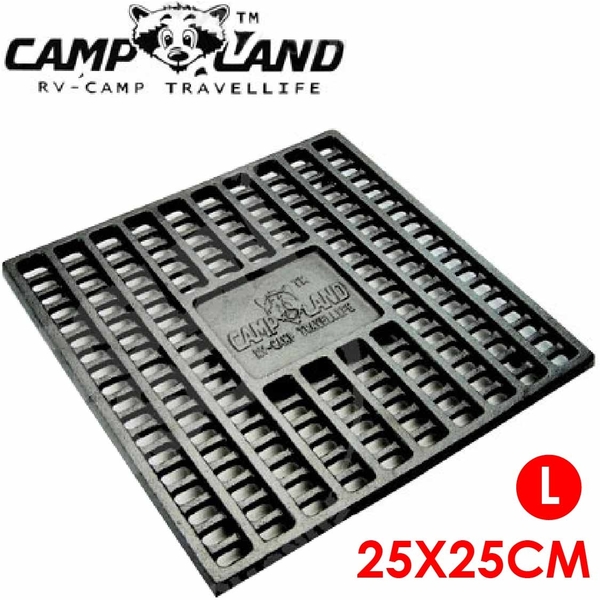 【CAMP LAND 25x25 L焚火台專用炭床】RV-IRON011/焚火床/鑄鐵炭床/炭床