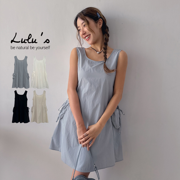 LULUS/小清新休閒口袋短洋裝４色【A02230114】
