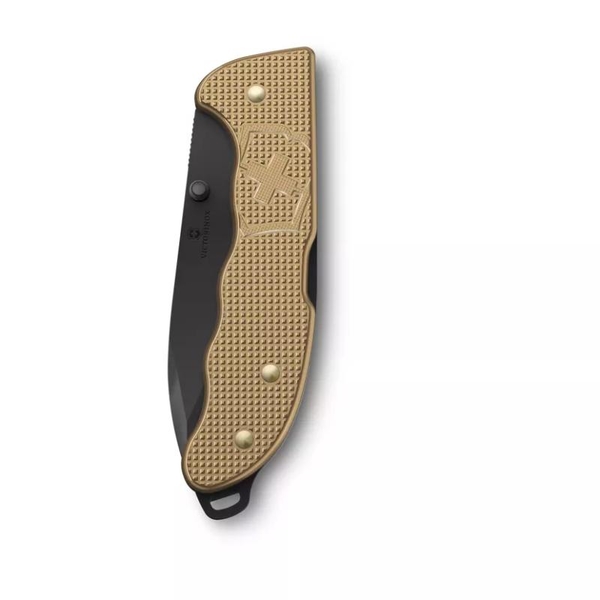 【Victorinox 瑞士維氏】瑞士刀 EVOKE BS ALOX 折疊式獵刀 136mm 4用-極黑+金(0.9415.DS249) product thumbnail 3