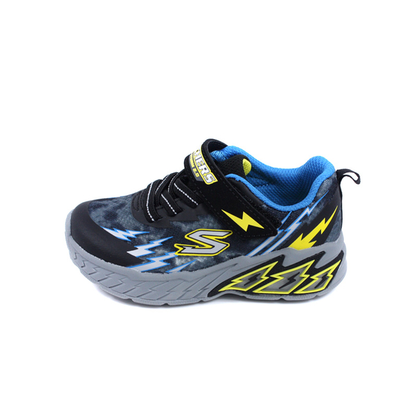 SKECHERS S Lights 運動鞋 電燈鞋 魔鬼氈 小童 童鞋 黑色/閃電 400150NBKBL no459 product thumbnail 8