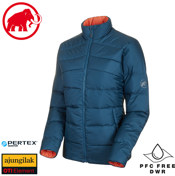 【MAMMUT 女Whitehorn IN Jkt正反兩穿羽絨外套《水鴨藍/椒橙》】1013-01090/夾克/羽絨衣