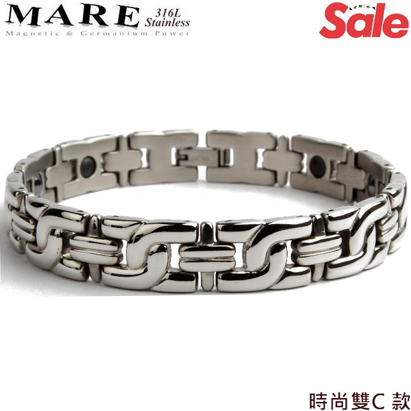 【MARE-316L白鋼】系列： 時尚雙C (男) 款