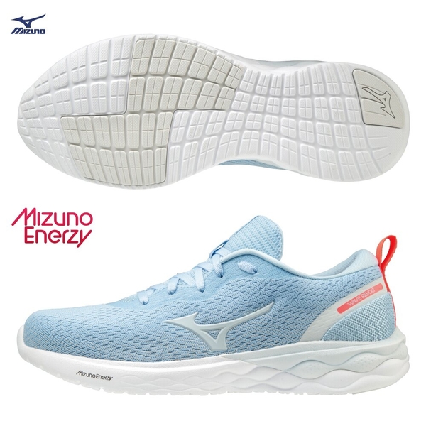 MIZUNO WAVE REVOLT 女鞋 慢跑 休閒 ENERZY中底 回彈 藍【運動世界】J1GD208125 product thumbnail 2