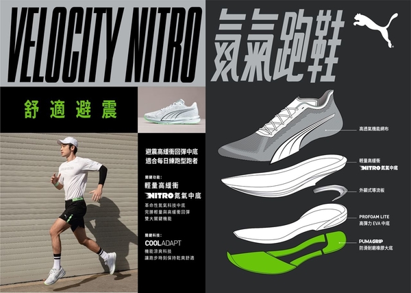 Puma 女鞋 科技慢跑鞋 Velocity Nitro 黑 粉 氮氣中底 避震 輕量 運動 跑步鞋 19569713 product thumbnail 4