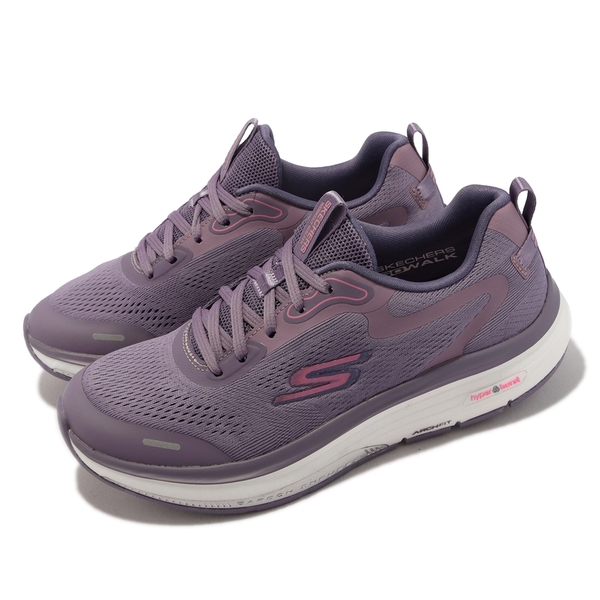 Skechers Go Walk Workout Walker 女款 藕紫色 健走運動鞋 124943MVE【KAORACER】 product thumbnail 3