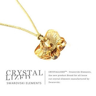 新光飾品-金色魅影糖果蝴蝶水晶項鏈