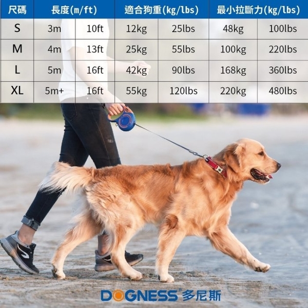 DOGNESS 多尼斯 伸縮牽繩套装 5M 紅/藍橘 內含牽繩、藍芽音響、LED燈、多功能盒 product thumbnail 7