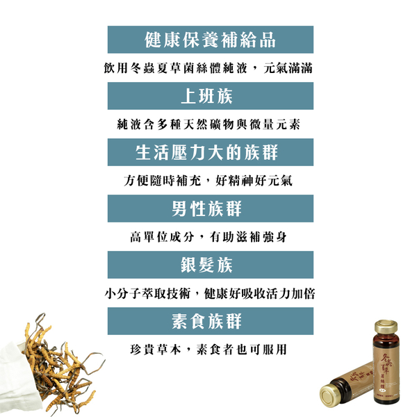 【長庚生技】長庚冬蟲夏草菌絲體純液20ML*12瓶 product thumbnail 6