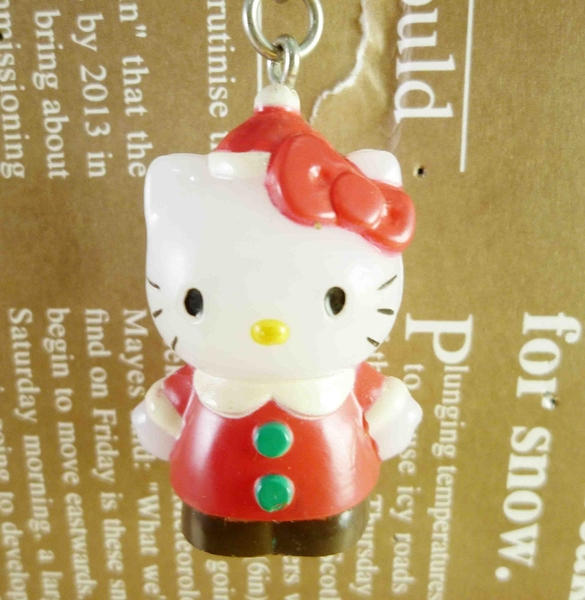 【震撼精品百貨】Hello Kitty 凱蒂貓~鎖圈-聖誕紅