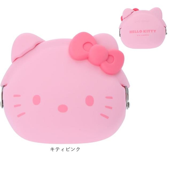 小禮堂 Hello Kitty 矽膠扣型零錢包 p+g design (大臉款) product thumbnail 2