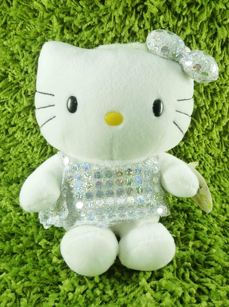 【震撼精品百貨】Hello Kitty 凱蒂貓~KITTY絨毛娃娃-亮片銀天使