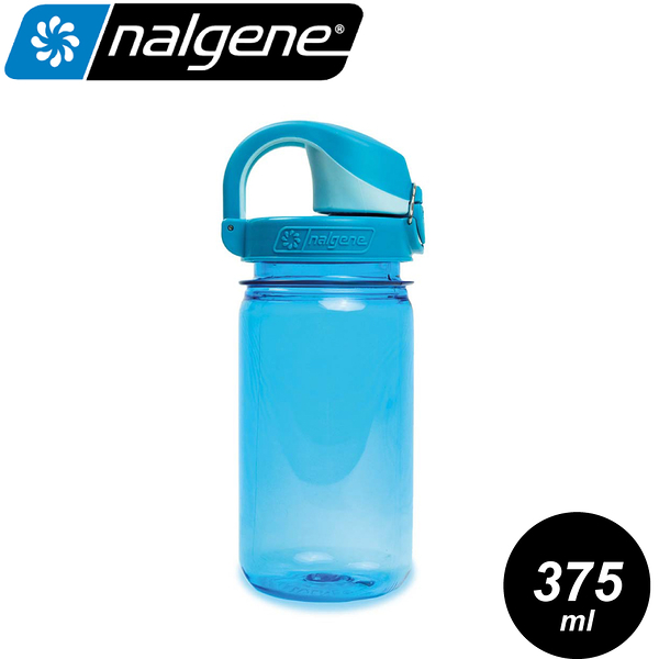 【nalgene 美國 otf 兒童水壺 0.375l《灰藍色/藍蓋》】1263-0026/兒童水瓶/運動水壺/環保水壺