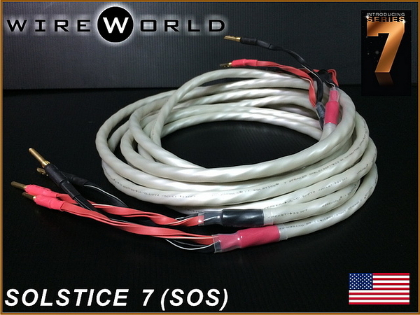 盛昱音響~美國 WireWorld SOLSTICE 7 喇叭線 3M*2【QUAD DNA Helix™技術】網路價$6800元 ~ 現貨