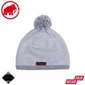 【MAMMUT 長毛象 Snow Beanie 針織保暖毛帽《公路灰/白》】1191-01120/保暖帽/針織帽