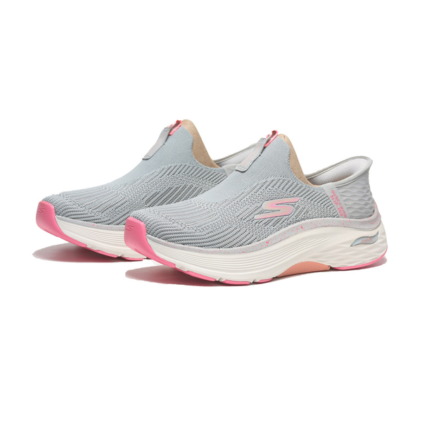 SKECHERS 休閒鞋 MAX CUSHIONING ARCH FIT 灰粉 瞬穿 足弓鞋 女 128924GYPK