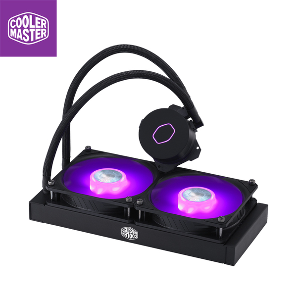 Cooler Master 酷碼 MasterLiquid ML240L V2 RGB 一體式 CPU水冷散熱器 黑色 內建第3代雙槍式水冷頭