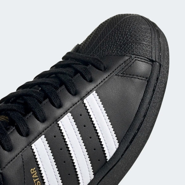 Adidas SuperStar 男鞋 女鞋 休閒鞋 金標 皮革 貝殼頭 黑 EG4959 product thumbnail 10