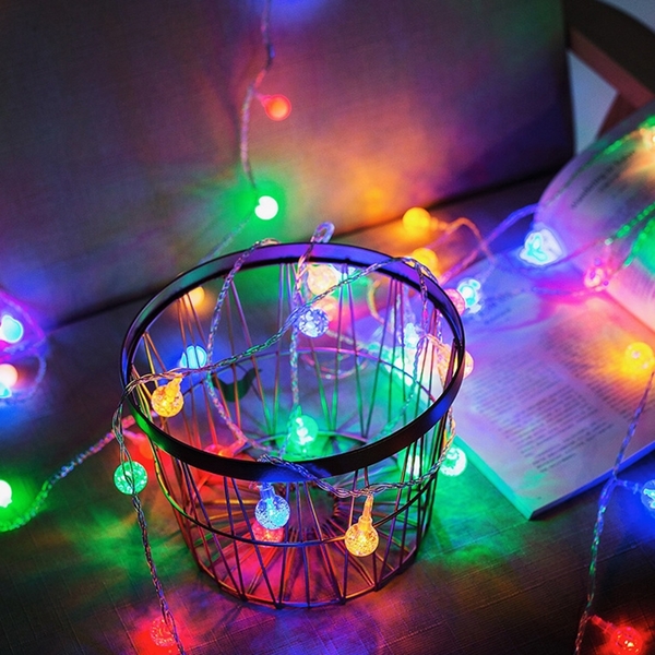 【BlueCat】LED氣泡球小燈串 (6米40燈) 室內裝飾 拍照道具 拍攝背景