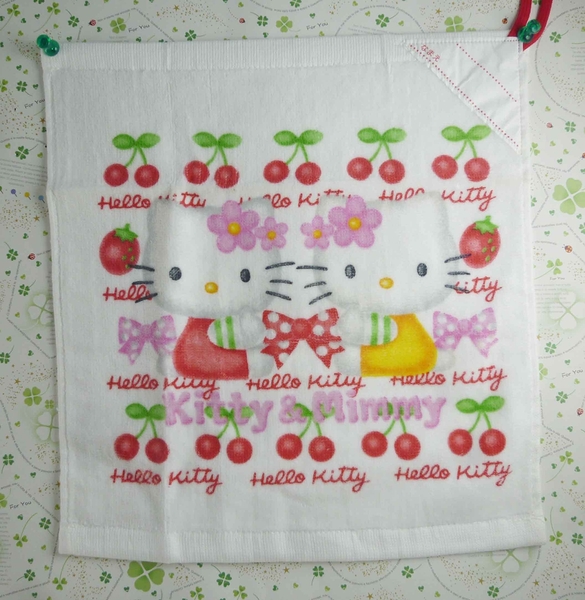 【震撼精品百貨】Hello Kitty 凱蒂貓~方巾-限量款-拿蝴蝶結