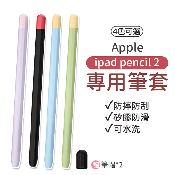 蘋果 ipad pencil 2 觸控筆筆套 iPad Pro Apple Pencil 2代專用筆桿握套 保護套 矽膠套 握筆套