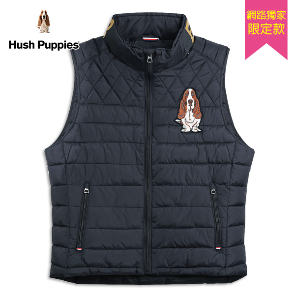 Hush Puppies 背心 男裝刺繡狗菱格紋連帽鋪棉背心 product thumbnail 3